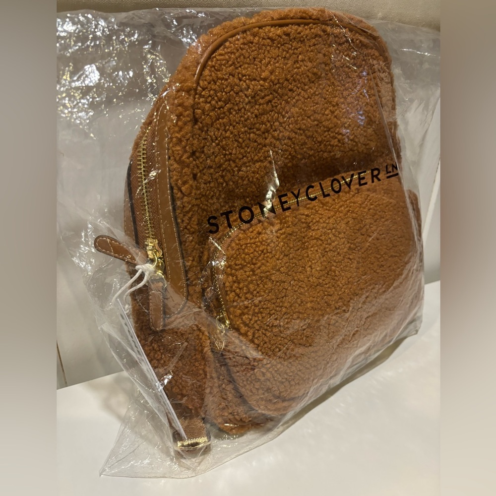 Stoney Clover Lane NWT  Brown Sherpa Kids Backpack-Firm price